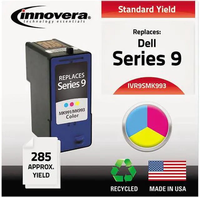 Main image of Innovera IVR9SMK993 3 Colors Ink Cartridge, Replacement for Dell MK991 MK993 DX506