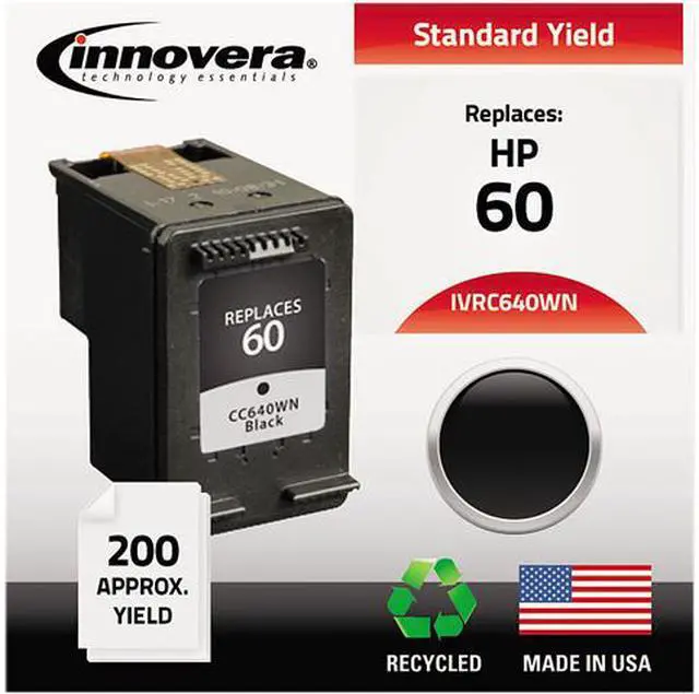 Main image of Innovera IVRC640WN Black Ink Cartridge, Replacement for HP CC640WN (HP 60)
