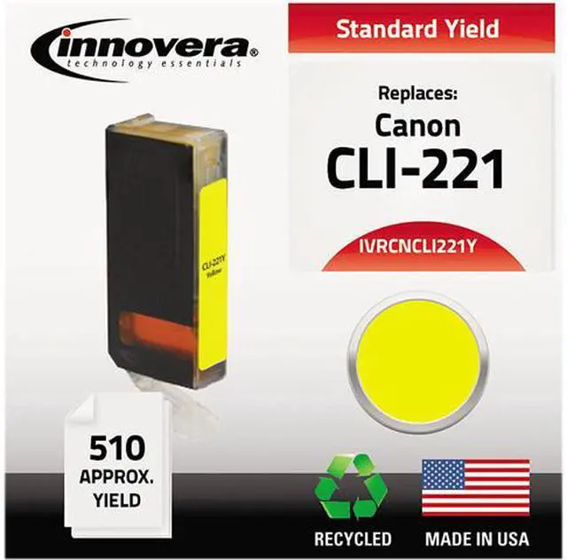 Main image of Innovera IVRCNCLI221Y Yellow Ink Cartridge, Replacement for 2949B001 (CLI-221Y)