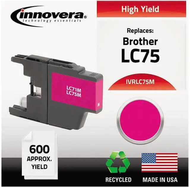 Main image of Innovera IVRLC75M Magenta Ink Cartridge, Replacement for Brother LC71M LC75M