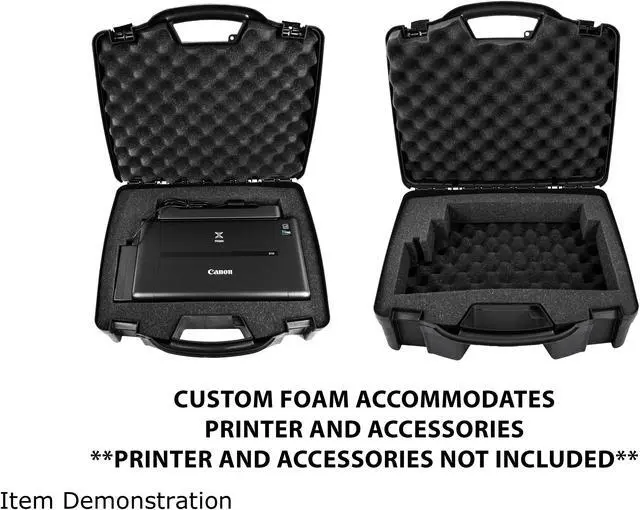 Alt view image 3 of 5 - CASEMATIX TOUGH Printer Carry Case Custom Designed to fit Canon PIXMA iP110 Wireless Mobile Printer - OEM