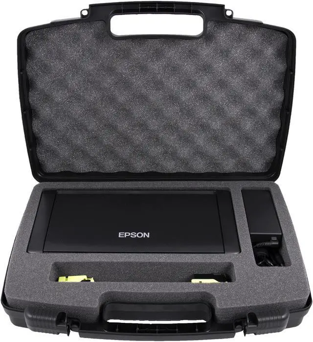 Alt view image 2 of 5 - CASEMATIX TOUGH Printer Carry Case Custom Designed to fit Epson WorkForce WF-100 Wireless Mobile Printer - OEM