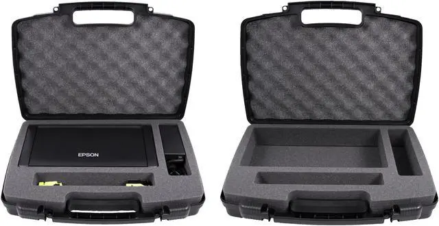 Alt view image 3 of 5 - CASEMATIX TOUGH Printer Carry Case Custom Designed to fit Epson WorkForce WF-100 Wireless Mobile Printer - OEM