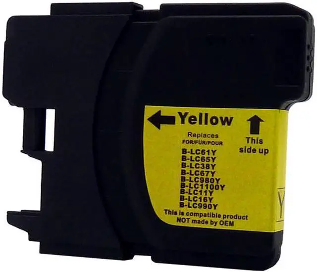 Main image of Green Project B-LC61/65Y Remanufactured Yellow Ink Cartridge Replacement for Brother LC65Y