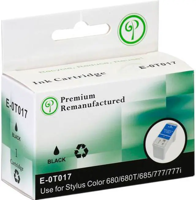 Main image of Green Project E-0T017 Black Ink Cartridge Compatible for Epson 0T017 Black