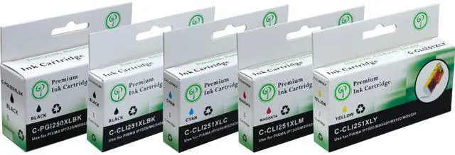 Main image of Green Project C-PGI250/251XL(5PK) Compatible Canon PGI250XL CLI251XL Black and Colors 5 Pack