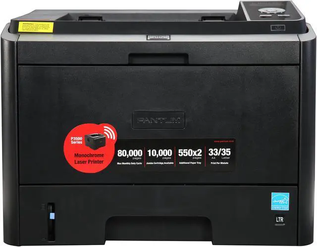 Alt view image 3 of 10 - Pantum P3500DN Up to 35 ppm Monochrome Duplex Network Laser Printer