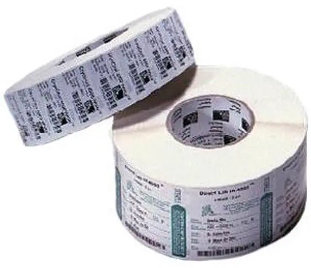 Main image of Zebra Label Kimdura Polypropylene 2 x 1in Thermal Transfer Zebra PolyPro 4000T 1 in core - White