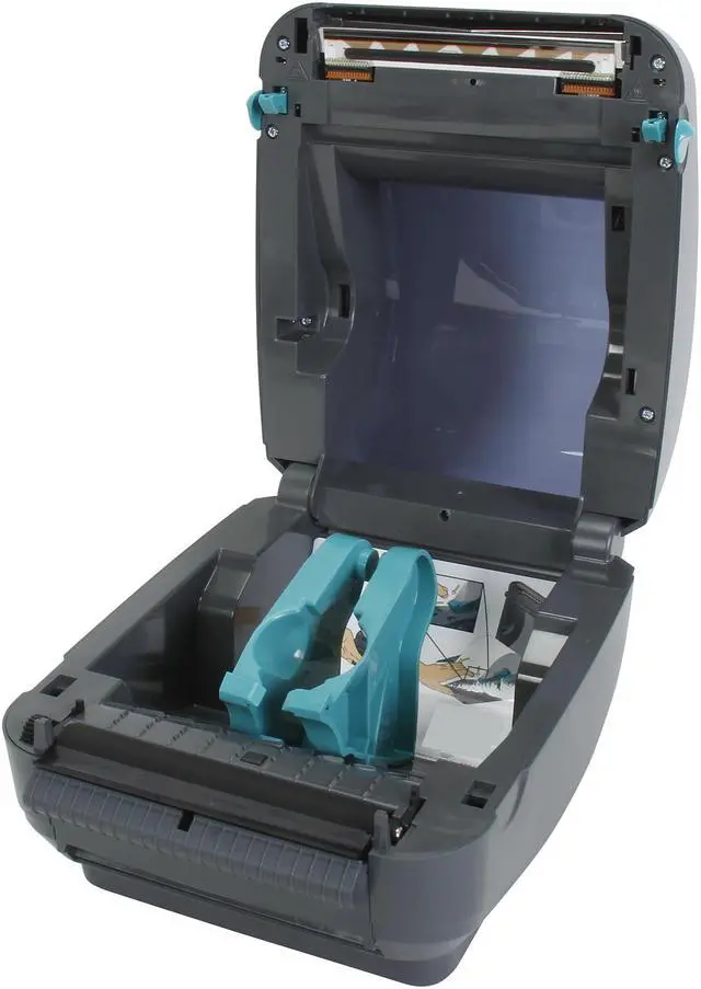 Alt view image 5 of 6 - Zebra GX420d 4” Performance Desktop Direct Thermal Label Printer, 203 dpi, USB, Serial, Centronics Parallel, Dispenser (Peeler), EPL2, ZPLII - GX42-202511-000