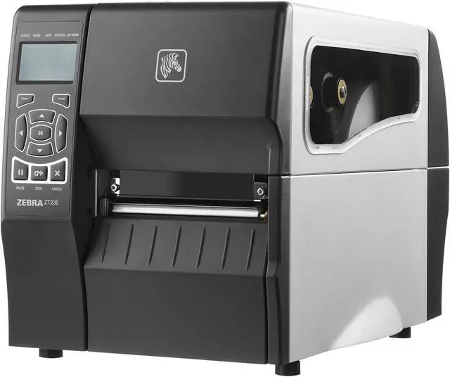 Main image of Zebra ZT230 4” Industrial Thermal Transfer Label Printer, LCD, 203 dpi, Serial, USB, ZPL, EPL, XML Support, US Cord - ZT230 ZT23042-T01000FZ