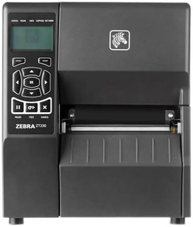 Alt view image 2 of 3 - Zebra ZT230 4” Industrial Thermal Transfer Label Printer, LCD, 300 dpi, Serial, USB, Int 10/100, ZPL, XML Support, US Cord - ZT23043-T01200FZ