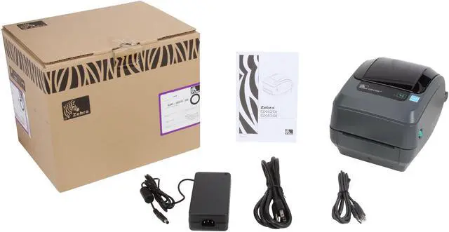 Alt view image 7 of 7 - Zebra GX430t 4” Performance Desktop Thermal Transfer Label Printer, 300 dpi, USB, Serial, Ethernet, 64MB Flash, RTC, Adjustable Black Line Sensor, EPL2, ZPLII – GX43-102410-150