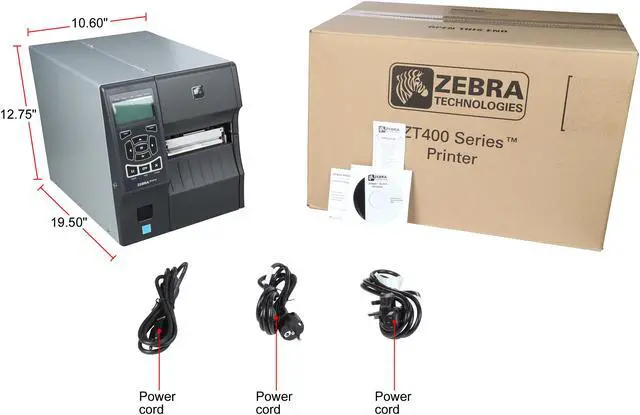 Alt view image 10 of 10 - Zebra ZT410 4" Industrial Thermal Transfer Label Printer, 203 dpi, Serial, USB, 10/100 Ethernet, Bluetooth 2.1/MFi, USB Host, EZPL, XML Support, US Cord - ZT41042-T010000Z