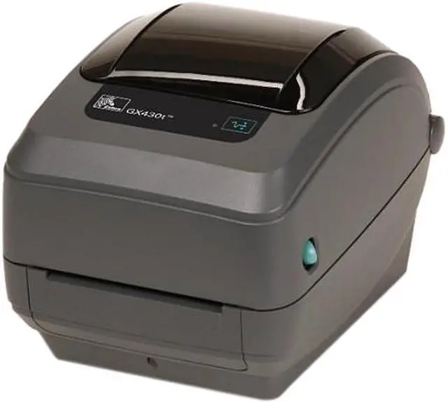 Main image of Zebra GX430t 4” Desktop Thermal Transfer Label Printer, 300 dpi, USB, Serial, Centronics Parallel, Cutter (Liner & Tag), EPL2, ZPL II - GX43-102512-150