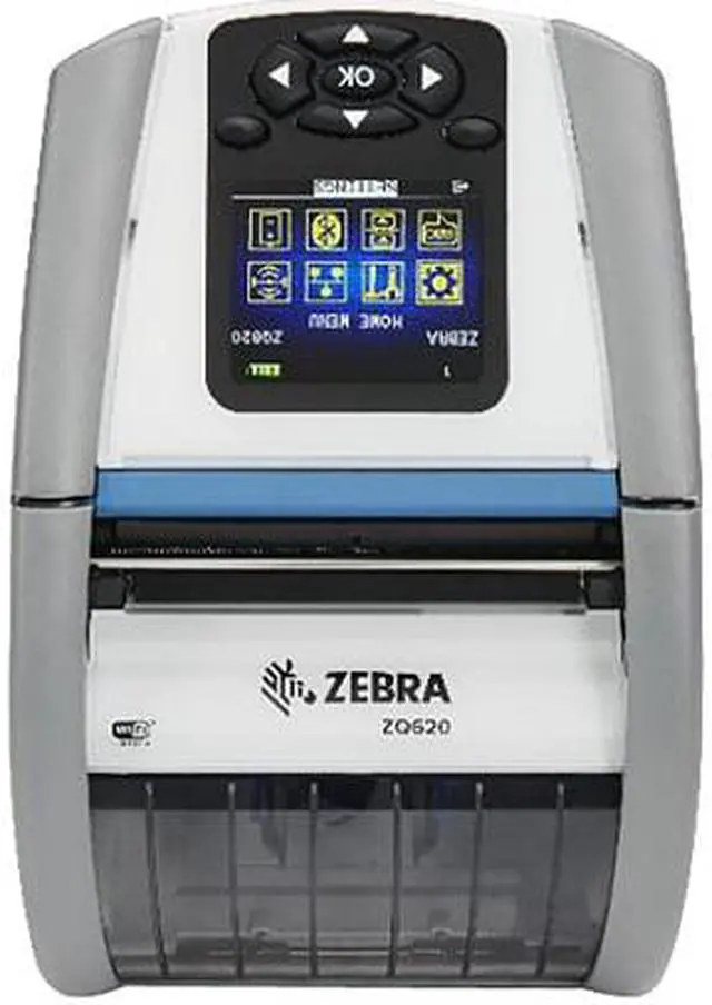 Alt view image 2 of 3 - Zebra ZQ620 3" Mobile Direct Thermal Label Printer for Healthcare, 203 dpi, Color LCD, Dual 802.11AC/Bluetooth 4.x, Linered Platen, English Fonts, CPCL, EPL, ZPL, XML - ZQ62-HUWA000-00
