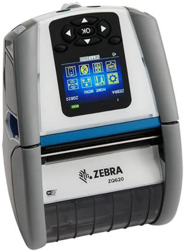 Alt view image 3 of 3 - Zebra ZQ620 3" Mobile Direct Thermal Label Printer for Healthcare, 203 dpi, Color LCD, Bluetooth 4.x, Linered Platen, English Fonts, CPCL, EPL, ZPL, XML - ZQ62-HUFA000-00