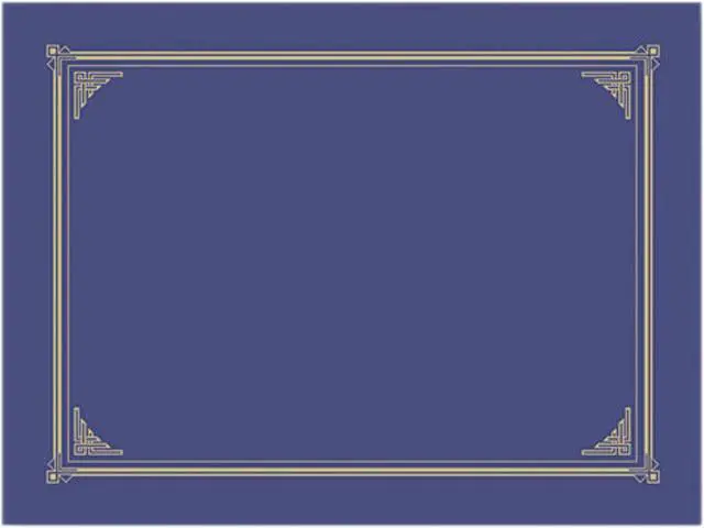 Main image of Geographics 47401 Certificate/Document Cover, 12-1/2 x 9-3/4, Metallic Blue, 6/Pack