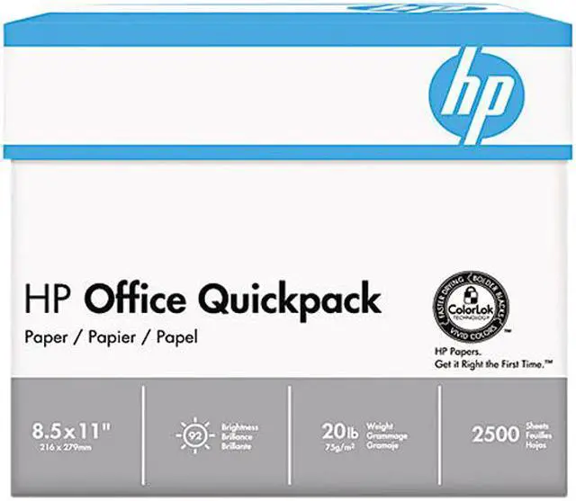 Main image of HP 112103 Office Paper, 92 Brightness, White, 2500 Sheets / Carton