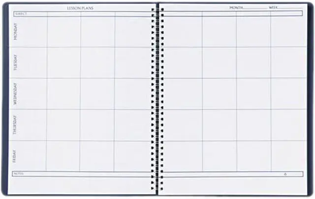 Main image of House of Doolittle 51007 Lesson Plan Book, Embossed Leather-Like Cover, 11 x 8-1/2, Blue