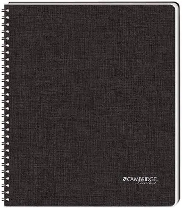 Main image of Mead 06100 Cambridge Black Hardbound Subject Notebook, Lgl Rule,96-Sheet Pad