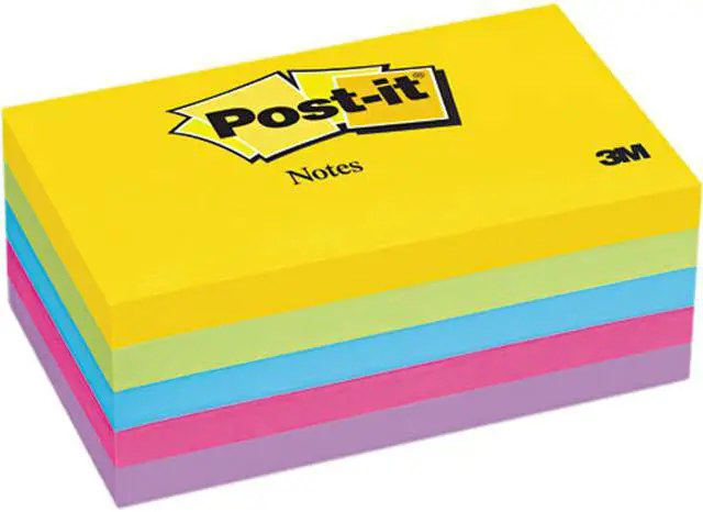 Main image of Post-it Notes 655-5UC Ultra Color Notes, 3 x 5, Five Colors, 5 100-Sheet Pads/Pack