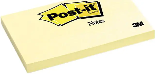 Main image of Post-it Notes 655-YW Original Notes, 3 x 5, Canary Yellow, 12 100-Sheet Pads/Pack