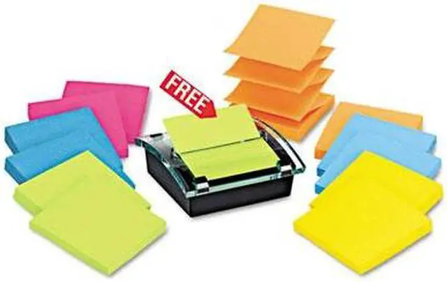 Main image of Post-it DS330-SSVA Super Sticky Pop-up Dispenser Value Pack, 3 x 3, Assorted