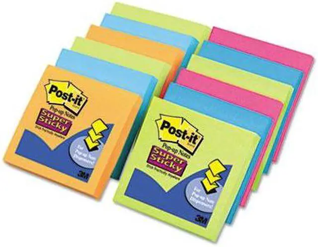 Alt view image 2 of 4 - Post-it DS330-SSVA Super Sticky Pop-up Dispenser Value Pack, 3 x 3, Assorted