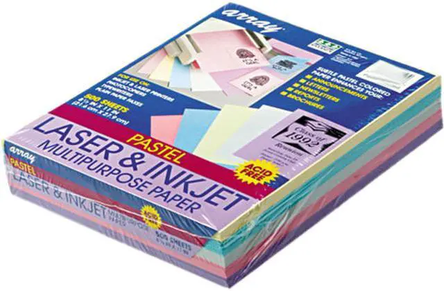 Main image of Pacon 101058 Array Colored Bond Paper, 20lb, 8-1/2 x 11, Assorted Pastels, 500 Sheets/Ream