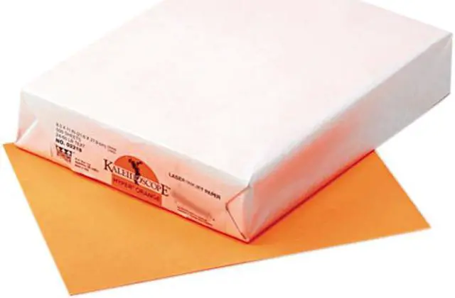 Main image of Pacon 102218 Kaleidoscope Multipurpose Colored Paper, 24lb, 8-1/2 x 11, Orange, 500/Ream