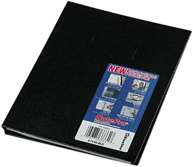 Main image of Blueline A7150BLK NotePro Notebook, College Rule, 9-1/4 x 7-1/4, White, 150 Sheets/Pad