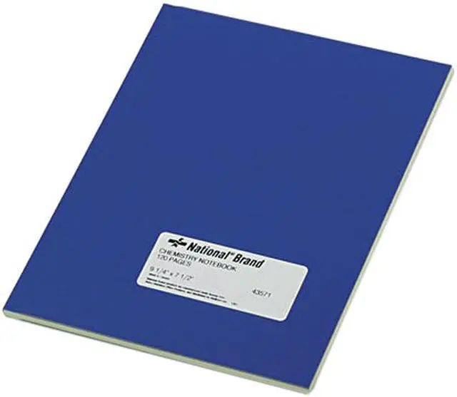 Main image of National Brand 43571 Chemistry Notebook, Narrow Rule, 9-1/4 x 7-1/2, Green, 60 Sheets/Pad