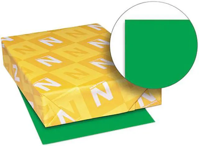 Main image of Wausau Paper 22541 Astrobrights Colored Paper, 24lb, 8-1/2 x 11, Gamma Green, 500 Sheets/Ream