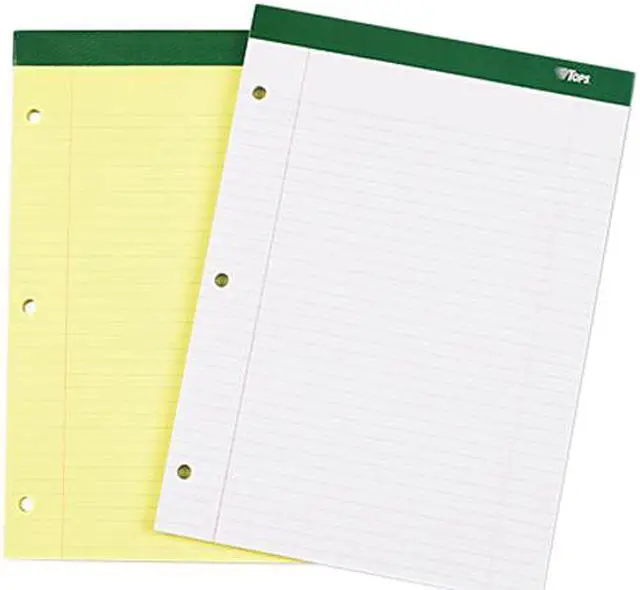 Main image of Tops 63383 Double Docket Writing Pad, College Rule, Letter, Canary, 100 Sheets/Pad