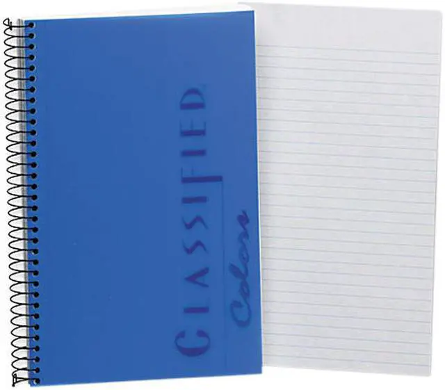 Main image of Tops 73506 Notebook w/Blue Cover, Narrow Rule, 5-1/2 x 8-1/2, White, 100 Sheets/Pad