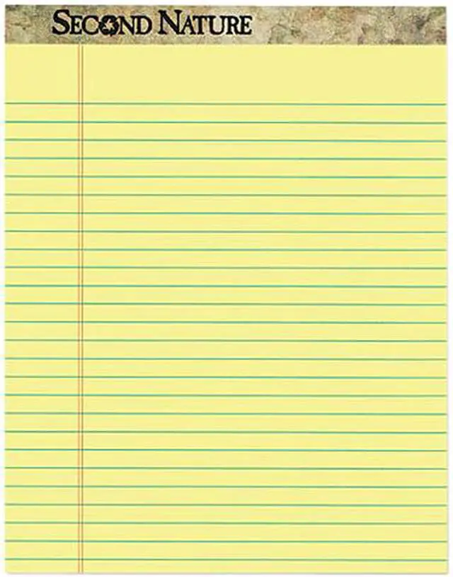 Main image of TOPS Paper Pads, Legal Rule, Letter Size, Canary, 50 Sheets, 12/Dozen