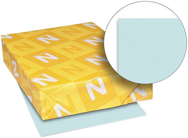 Main image of Wausau Paper 82321 Exact Vellum Bristol Cover Stock, 67 lbs., 8-1/2 x 11, Blue, 250 Sheets