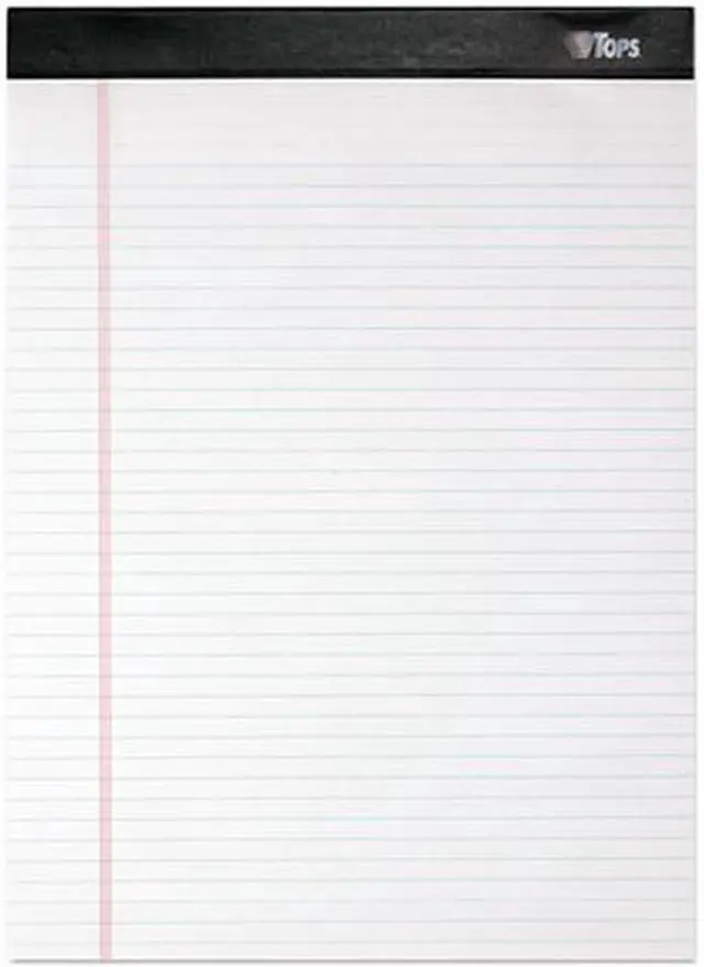 Main image of Double Docket Ruled Pads, Narrow Rule, Ltr, White, 4 100-Sheet Pads/Pack
