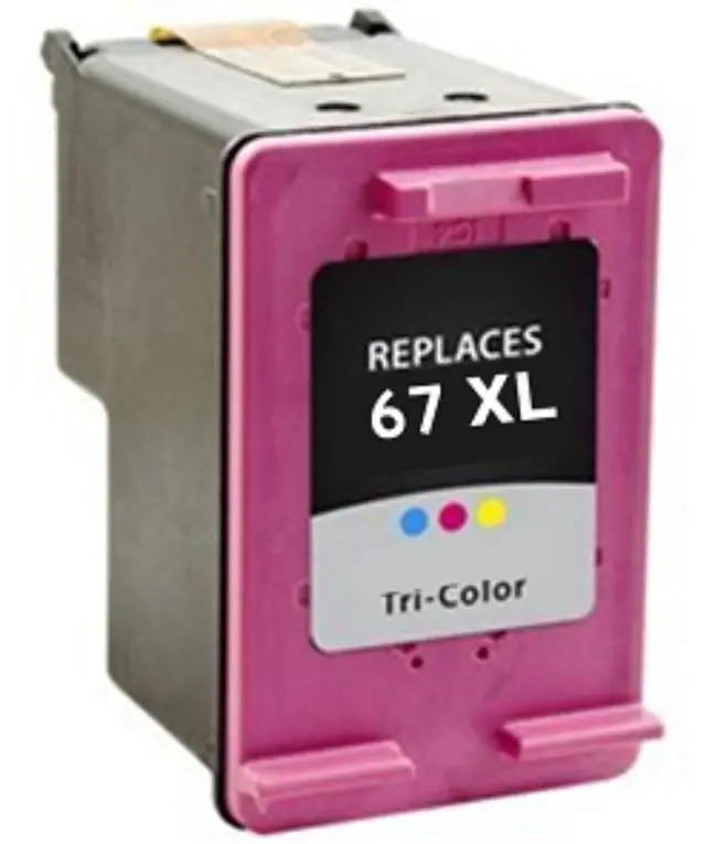 Main image of Premium Remanufactured 3YM58AN (HP 67XL) High Yield Color Inkjet Cartridge fully compatible with the HP ENVY 6055, 6052, 6058, HP Envy Pro 6455, 6475, 6452, 6458, 6454, HP DeskJet 1255, 2755, 2752, 2732, DeskJet Plus 4155, 4152, 4141.