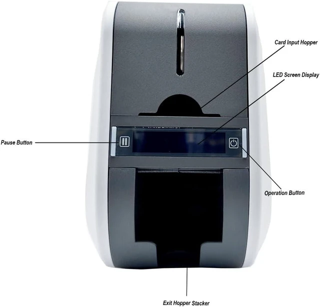 Alt view image 3 of 6 - IDP SMART-51D ID Duplex Card Printer EZLoad Kit: Includes Printer, Color Ribbon, 100 Cards and Software (17 sec/card YMCKOK) (5 sec/card Mono) (300 dpi Color/1200 dpi Mono) (USB) - 651399KEZ