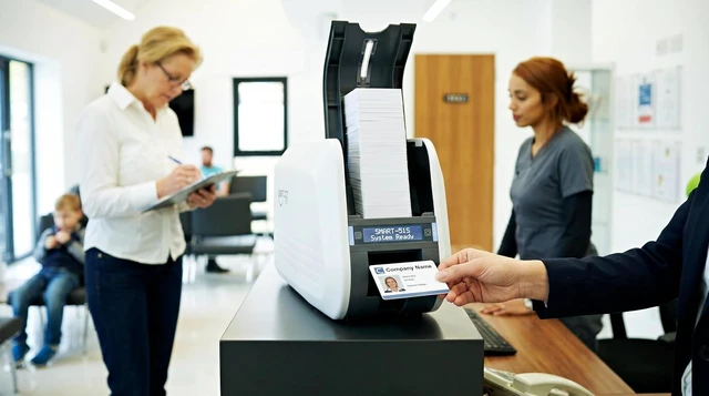 Alt view image 6 of 6 - IDP SMART-51D ID Duplex Card Printer EZLoad Kit: Includes Printer, Color Ribbon, 100 Cards and Software (17 sec/card YMCKOK) (5 sec/card Mono) (300 dpi Color/1200 dpi Mono) (USB) - 651399KEZ