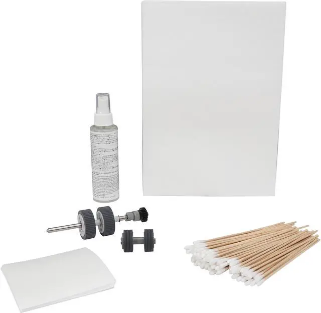 Main image of Fujitsu CG01000-277701 Scansnap IX500 Scanaid Clean/Consumable Kit with roller set, cleaning swabs, cleaning paper, f1 cleaner, scanaid sleeve and instructions