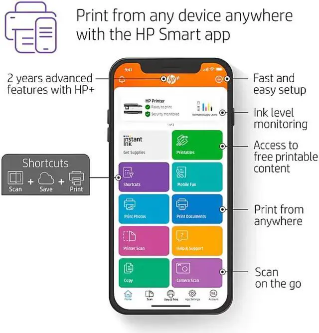 Alt view image 6 of 9 - HP OfficeJet Pro 8034e Wireless Color All-in-One Printer with 1 Full Year Instant Ink with HP+ (1L0J0A#B1H)
