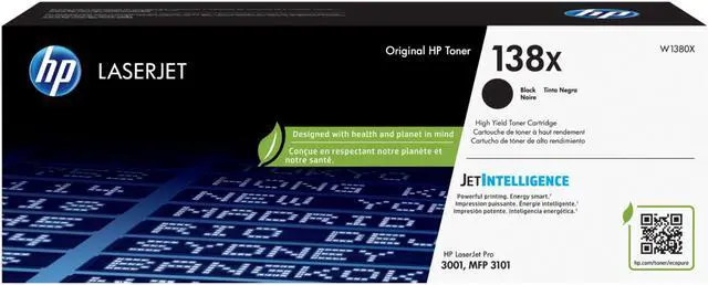 Main image of HP W1380X 138X Black Laserjet Toner Cartridge - Black