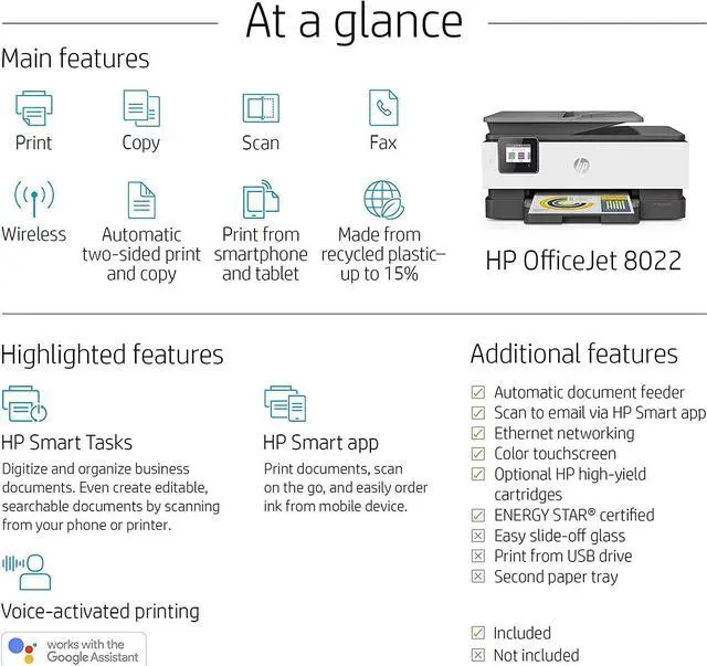 Alt view image 6 of 8 - HP OfficeJet Pro 8022E All-in-One Color Printer, Manufacturer Renewed with 1 year HP Warranty