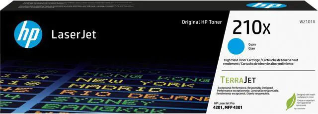 Main image of HP 210X Cyan Original LaserJet Toner Cartridge - W2101X