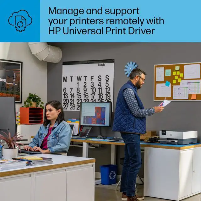 Alt view image 11 of 20 - HP OfficeJet Pro 9110b Printer, Color, Printer for Home and home office, Print, Wireless; Two-sided printing; Print from phone or tablet; Touchscreen; Front USB flash drive port