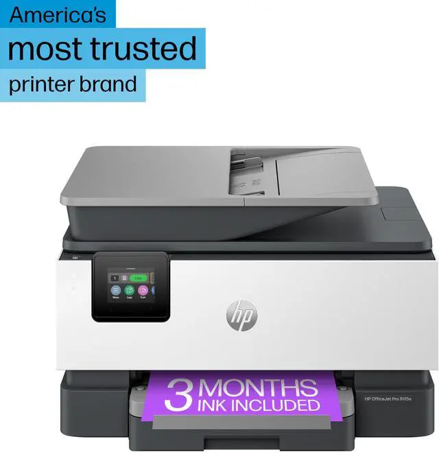 Alt view image 3 of 19 - HP OfficeJet Pro 9125e Wireless Color All-in-One Printer with Bonus 3 Months Instant Ink with HP+, Gray, Medium 403X0A#B1H