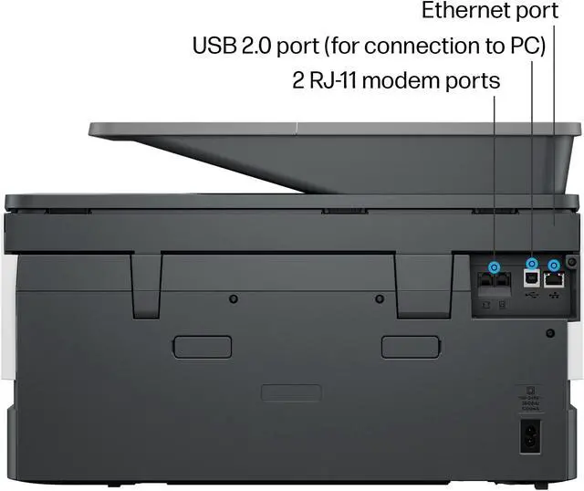 Alt view image 14 of 19 - HP OfficeJet Pro 9125e Wireless Color All-in-One Printer with Bonus 3 Months Instant Ink with HP+, Gray, Medium 403X0A#B1H