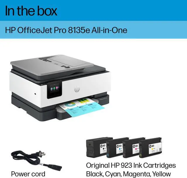 Alt view image 6 of 14 - HP OfficeJet Pro 8135e All-in-One Printer w/ bonus 12months Instant Ink through HP+ 40Q35A#B1H